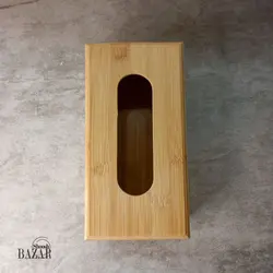 جا دستمال مستطیل تمام چوب بامبو