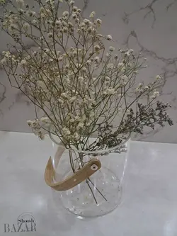 سطل یخ پیرکس دسته بامبو گرد ساده