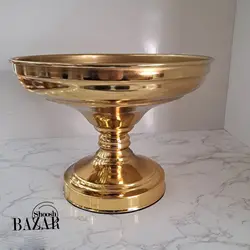 آجیل خوری پایه کوتاه فلز آبکاری دکوری
