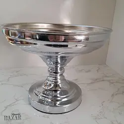 آجیل خوری پایه کوتاه فلز آبکاری دکوری