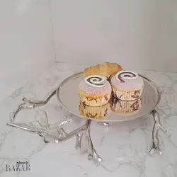 شیرینی خوری آلومینیوم دکوری طرح پایه پروانه
