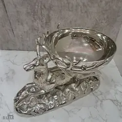 آجیل خوری آلومینیوم دکوری مدل گوزن سخره ای