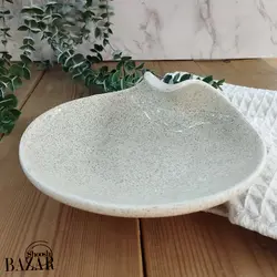 رولت خوری گرد سرامیکی دفرمه طرح صدف
