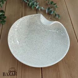رولت خوری گرد سرامیکی دفرمه طرح صدف