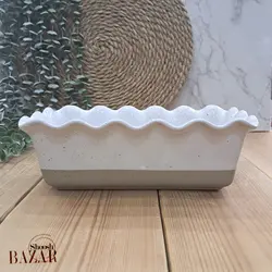 تابه سرامیک مستطیل لبه کنگرده دار روستیک چین