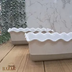 تابه سرامیک مستطیل لبه کنگرده دار روستیک چین