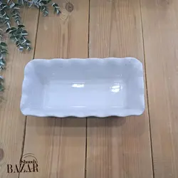 تابه سرامیک مستطیل لبه کنگرده دار روستیک چین