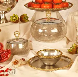 شکلات خوری شیشه ترکدار 3 سایز بی وی کی مدل النا