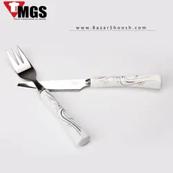 کارد و چنگال دسته سرامیکی MGS طرح 2