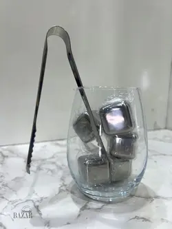 ست قالب یخ استیل و انبر - BazarShoosh