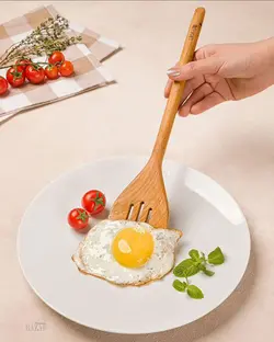 کفگیر و ملاقه چوبی لیمون کد 2339 - BazarShoosh