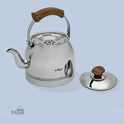 کتری استیل 4 لیتر لوله دار یونیک کد 7230 - BazarShoosh