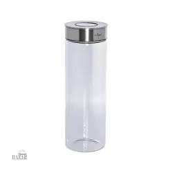 بانکه شیشه ای در استیل 29 سانت یونیک کد 1700 - BazarShoosh