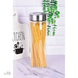 بانکه شیشه ای در استیل 29 سانت یونیک کد 1700 - BazarShoosh
