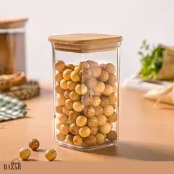 جای ادویه چهارگوش در چوبی سارینا بزرگ سایز 1 کد 2197 - BazarShoosh