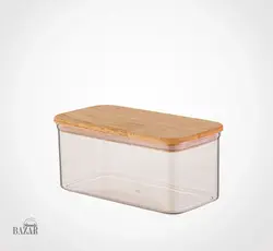 بانکه مستطیل اکرولیک در چوبی سارینا سایز 3 کد 2202 - BazarShoosh