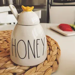 عسل خوری سرامیکی قاشق دار ریدان - BazarShoosh