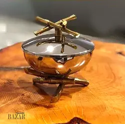 قندان استیل دکوری مدل بامبو