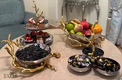 اردو خوری استیل دکوری 13 سانت طرح شاخ گوزن