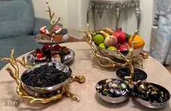 اردو خوری استیل دکوری 13 سانت طرح شاخ گوزن