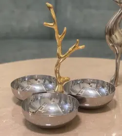 اردو خوری استیل دکوری 13 سانت طرح شاخ گوزن