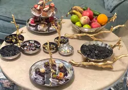 شیرینی خوری یک طبقه استیل دکوری طرح شاخ گوزن