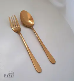 ست قاشق و چنگال طلایی یونیک مدل دنا