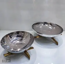 میوه خوری تخت استیل دکوری مدل بامبو