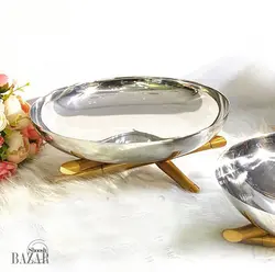 میوه خوری تخت استیل دکوری مدل بامبو