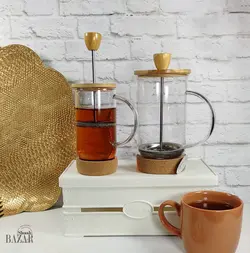 فرنچ پرس پیرکس در بامبو کف چوب پنبه ای