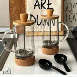 فرنچ پرس پیرکس در بامبو کف چوب پنبه ای