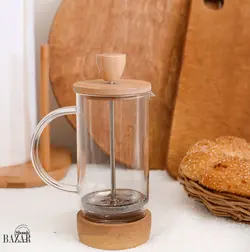 فرنچ پرس پیرکس در بامبو کف چوب پنبه ای