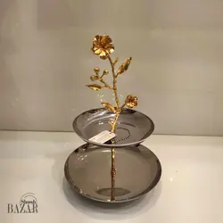 شیرینی خوری استیل دکوری مدل گل ارکیده