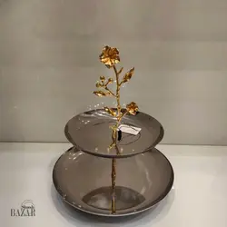 شیرینی خوری استیل دکوری مدل گل ارکیده