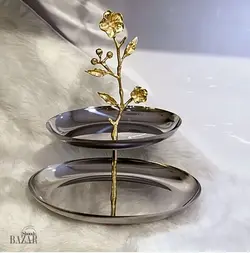 شیرینی خوری استیل دکوری مدل گل ارکیده