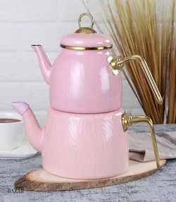 کتری و قوری لعابی مدل آکار رگه دار ترکیه