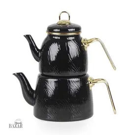 کتری و قوری لعابی مدل آکار رگه دار ترکیه