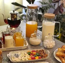 پارچ پیرکس در بامبو لبه دار