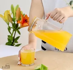 پارچ پیرکس در بامبو لبه دار