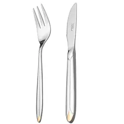 سرویس قاشق و چنگال 128 پارچه ناب استیل مدل پالرمو Palermo