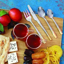 سرویس قاشق و چنگال 148 پارچه ناب استیل مدل فلورانس