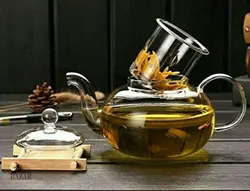 قوری تمام پیرکس با صافی شیشه ای