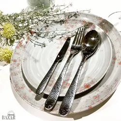 سرویس قاشق و چنگال 136 پارچه ناب استیل سری واریان کد 01