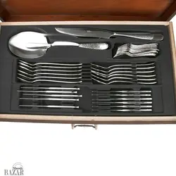 سرویس قاشق و چنگال 136 پارچه ناب استیل سری واریان کد 01