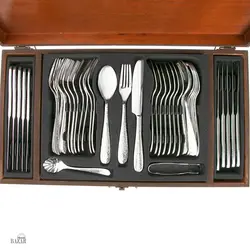 سرویس قاشق و چنگال 136 پارچه ناب استیل سری واریان کد 01