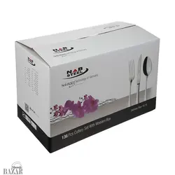 سرویس قاشق و چنگال 136 پارچه ناب استیل سری واریان کد 01