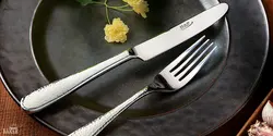 سرویس قاشق و چنگال 136 پارچه ناب استیل سری واریان کد 01