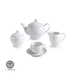 سرویس غذاخوری 102 پارچه مدل سپید صدف 12 نفره سری ایتالیا اف چینی زرین