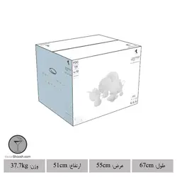 سرویس غذاخوری 12 نفره وایت رز 108 پارچه سری شهرزاد چینی زرین درجه یک