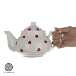 ست کتری و قوری رنگی خال خالی